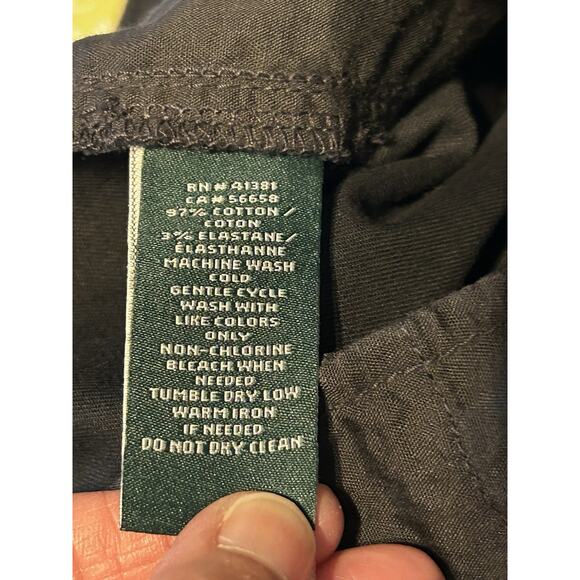 Lauren Ralph Lauren Black Stretch Cargo Moto Style Pants Size 10 with Zippers - Picture 8 of 8